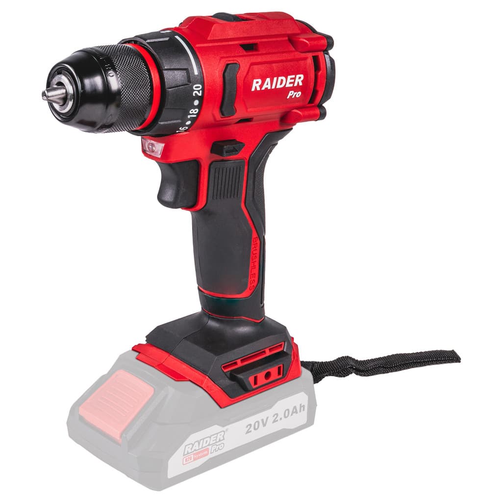 R20 Бормашина безчеткова 2-ск. 10mm 50Nm Solo RAIDER PRO RDP-PBCDI20