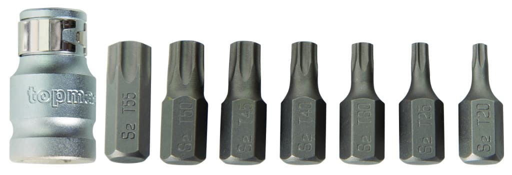 Накрайници торкс Т20-Т55 к-т 8бр S2 Topmaster Professional