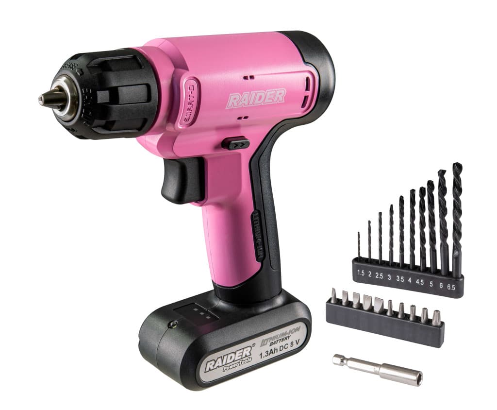 Бормашина акум. 8V 1.3Ah 20Nm 21 аксесоари куфар RAIDER RD-CDL37