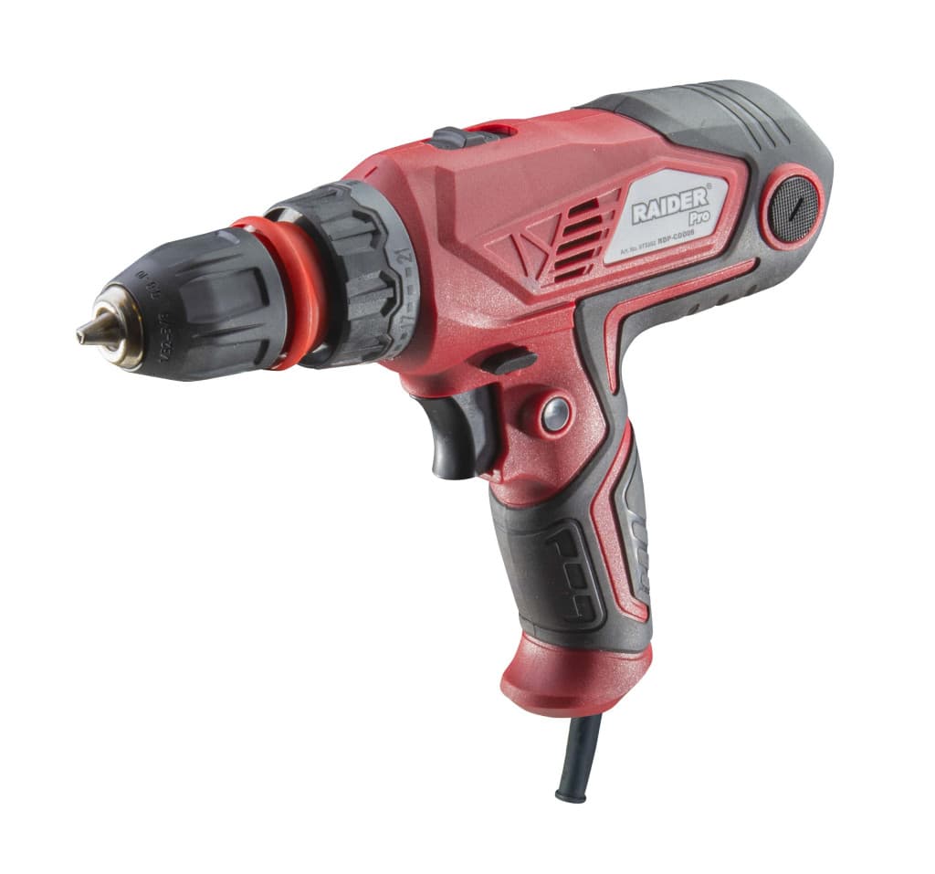 Винтоверт 400W 2-ск. 6m кабел бърза смяна в куфар RAIDER PRO RDP-CDD09