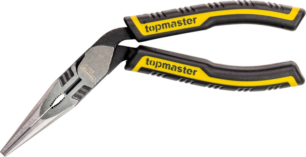 Клещи дългоусти с извита глава трето поколение 200 mm Topmaster Professional