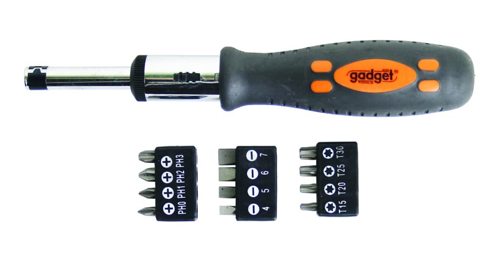 Отвертка-тресчотка с накрайници к-т 13 части GADGET
