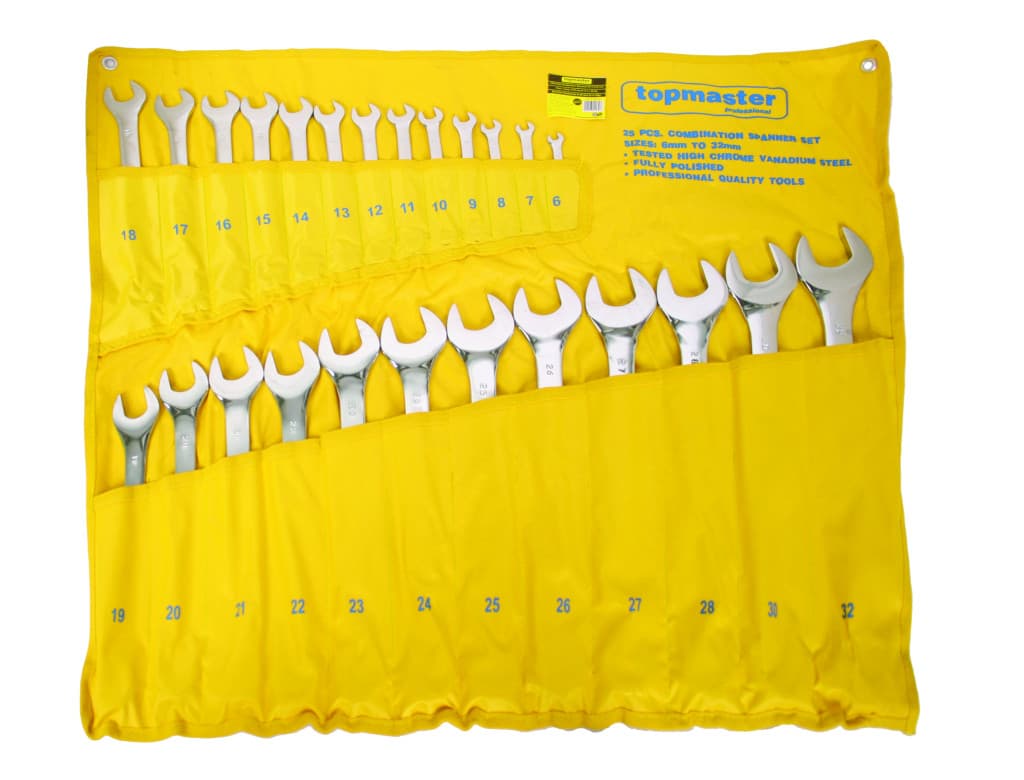Ключ звездогаечен к-т 25бр 6-32mm CR-V Topmaster Professional
