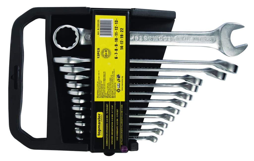 Ключ звездогаечен к-т 12бр 6-22mm CR-V PRESS Topmaster Professional