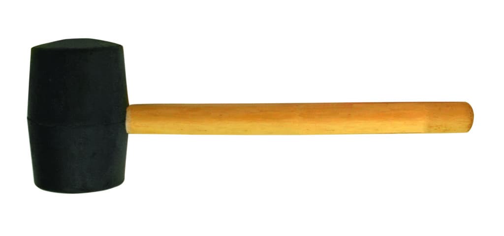 Чук гумен с обла дървена дръжка 445g черен Basic Skillco